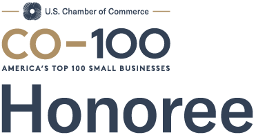 CO-100 award badge